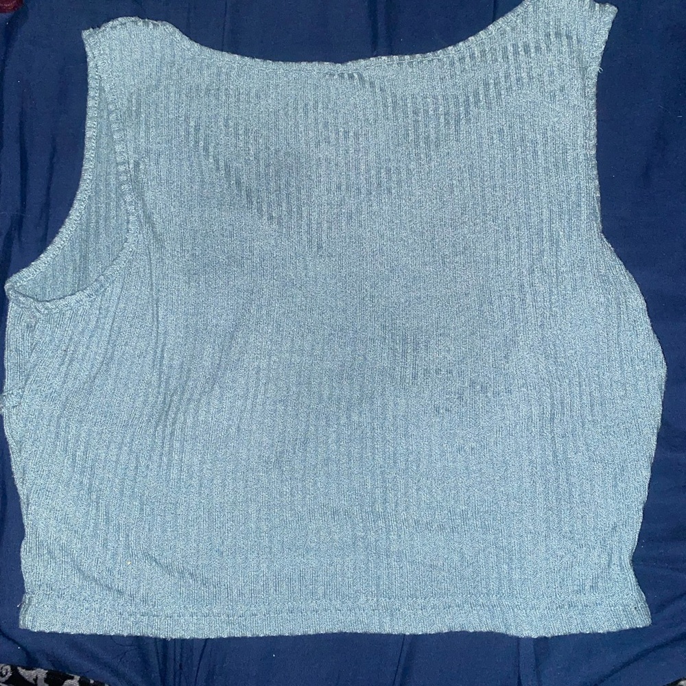 Women's Sleeveless Knit Top - Light Blue